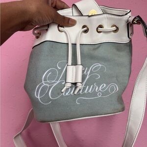 Juicy Couture White and Gray Shoulder Bag